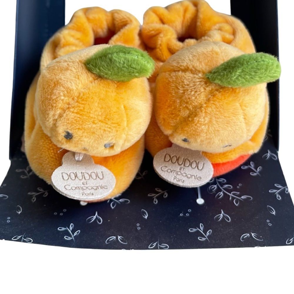 Doudou Et Compagnie My First Halloween Pumpkin Soft Baby Bootie Slippers 0-6 M